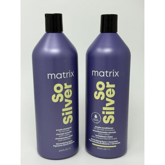Matrix Total Results So Silver Shampoo & Conditioner 33.8 oz Set NEW PACK 2024